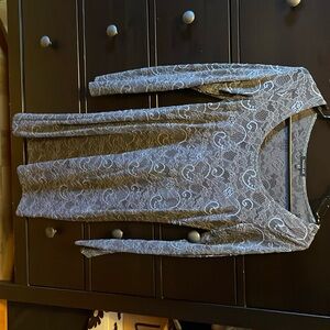 Talula grey lace long sleeve dress